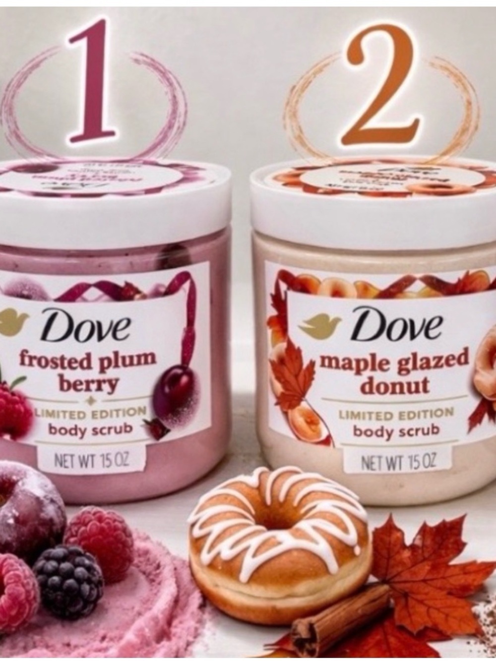Dove Frosted Plum Berry Limited Edition Body Scrub - Pink